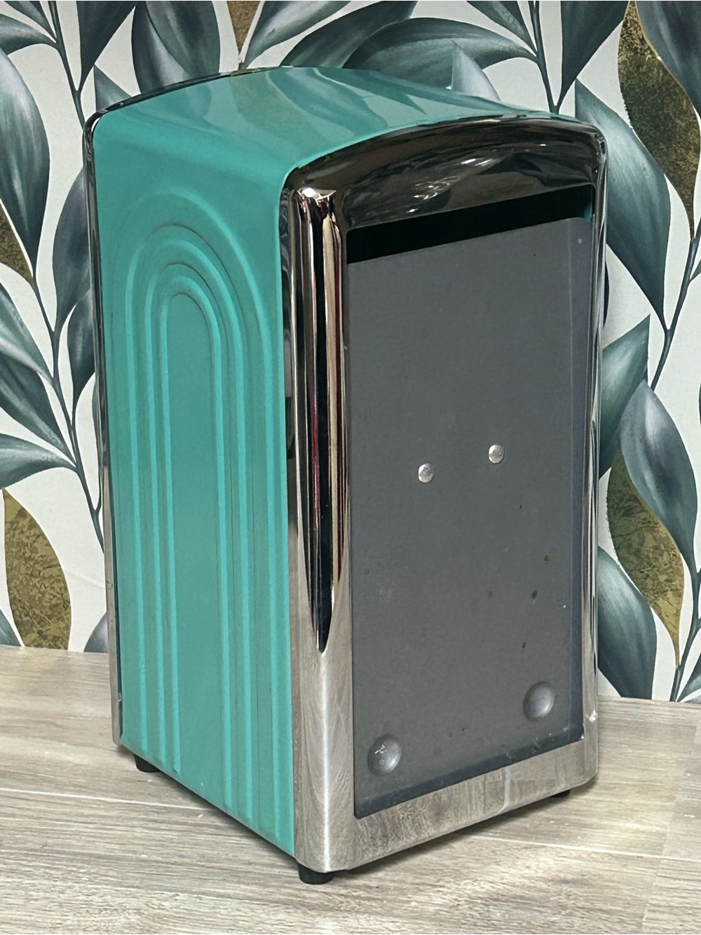 Vintage Homer Laughlin Fiestaware Turquoise Diner-Style Napkin Dispenser